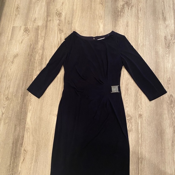 J HOWARD 3/4 sleeves navy blue dress/size 6 - Picture 6 of 8